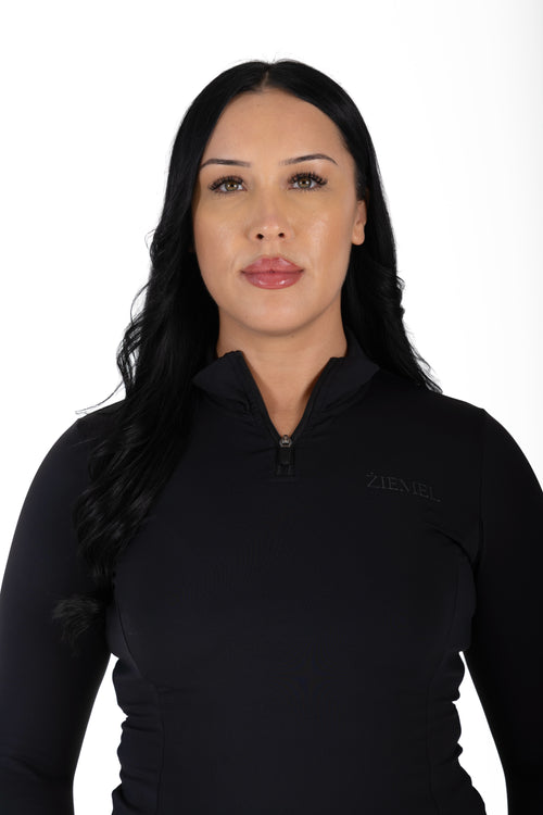 The Signature Quarter-Zip in Black