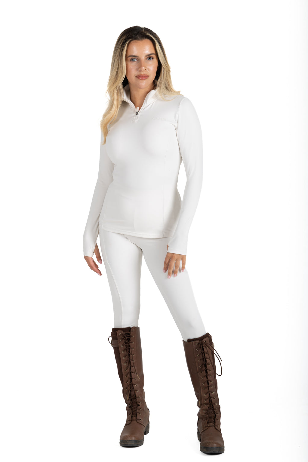 The Signature Quarter-Zip in Ivory
