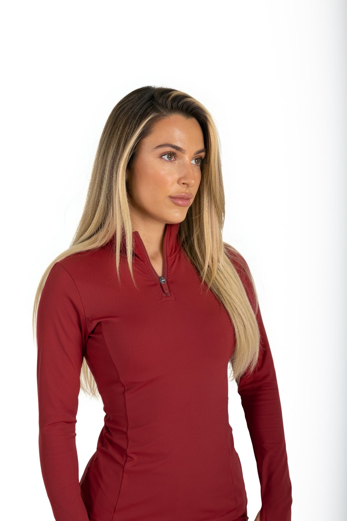 The Signature Quarter-Zip in Merlot