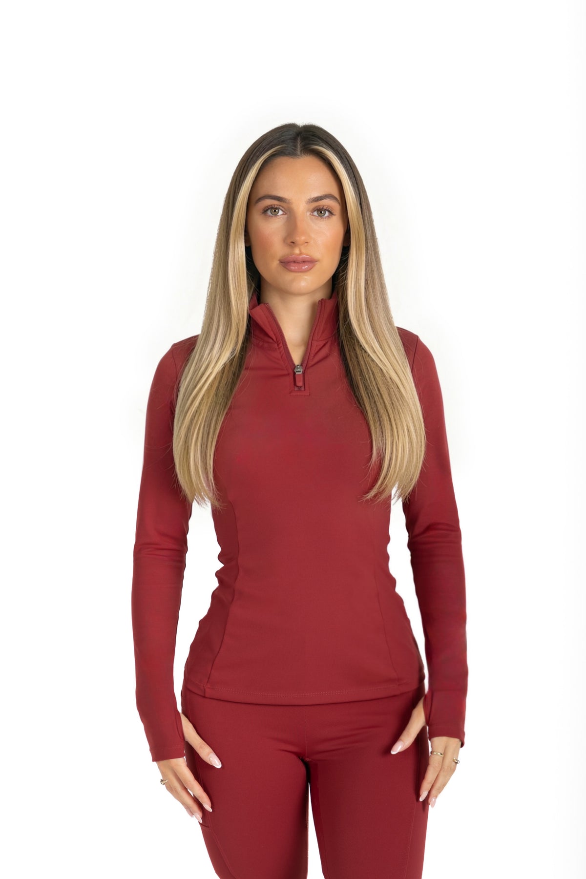 The Signature Quarter-Zip in Merlot
